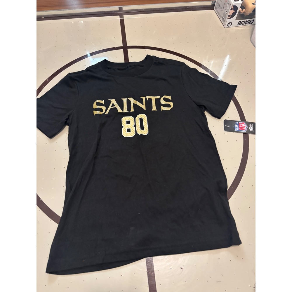 1117 NFL New Orleans Saints Jimmy Graham 80 Youth Black Gold Size M 10/12 NWT